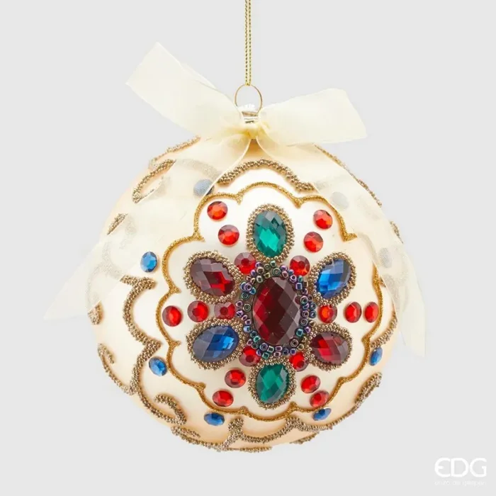 EDG Enzo De Gasperi Palla Natale Big-Jewel D 12 Cm Multicolor