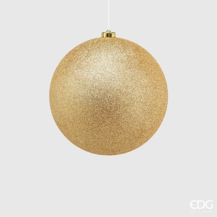 EDG Enzo De Gasperi Palla Natale Poly D 15 Cm Glitterata con Polybag Gold 1 Pz