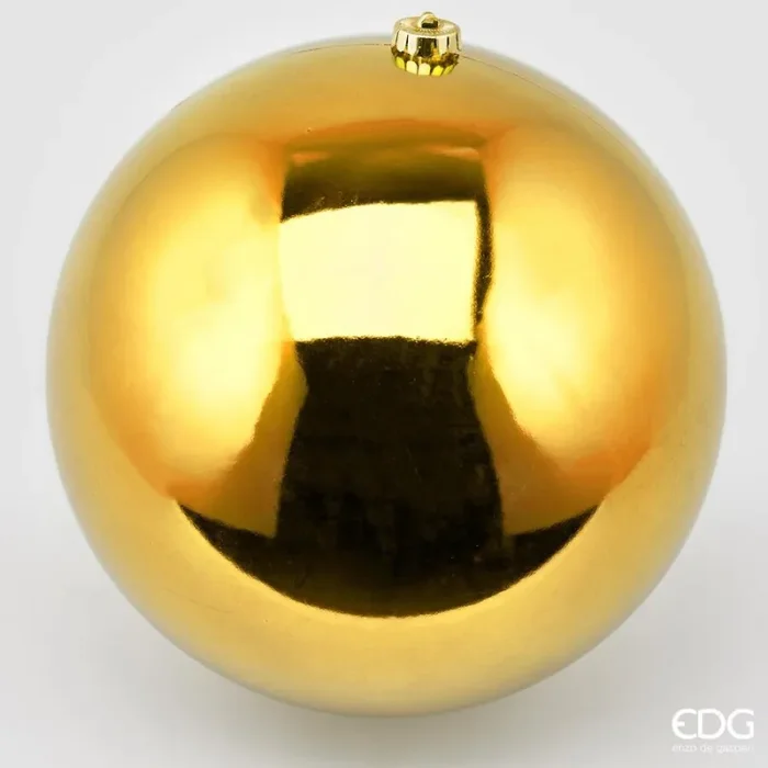 EDG Enzo De Gasperi Palla Natale Poly D 25 Cm Lucida con Polybag Gold 1 Pz