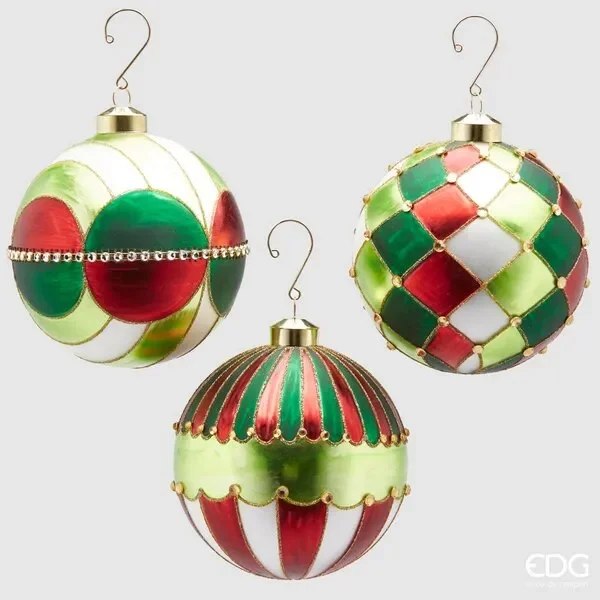 EDG Enzo De Gasperi Palla Natale Vetro Circus D 12 Cm Light Green 1 Pz Sconti