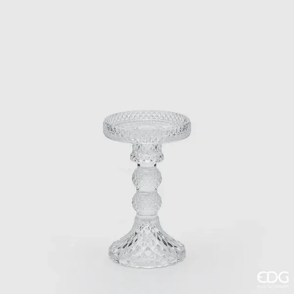 EDG Enzo De Gasperi Portacandela Classic H14,3 D8,8 Natural Trasparente
