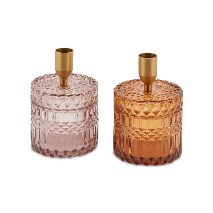 EDG Enzo De Gasperi Portacandela con Contenitore H 13 Cm D 9 Cm 1 Pz