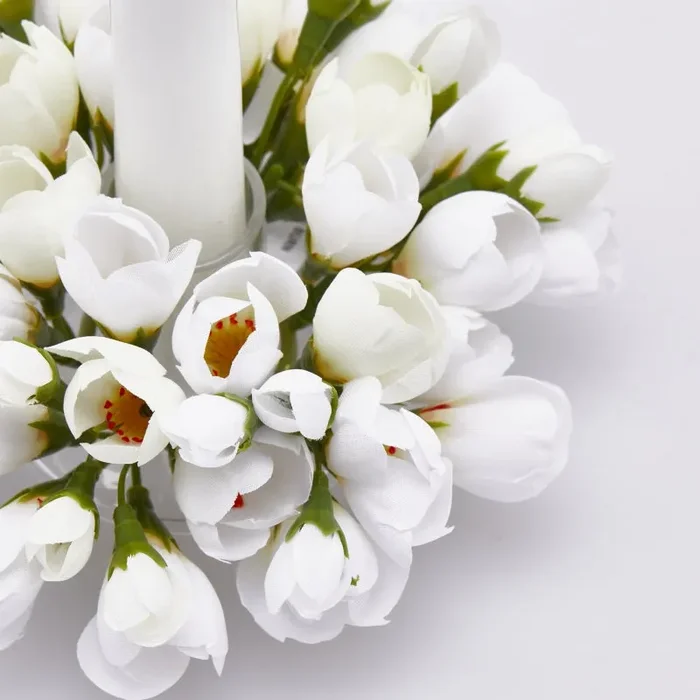 EDG Enzo De Gasperi Portacandela Corona Crocus-Mix D 13 Cm Int. 3,5 Cm Bianco Vendita online - immagine 2