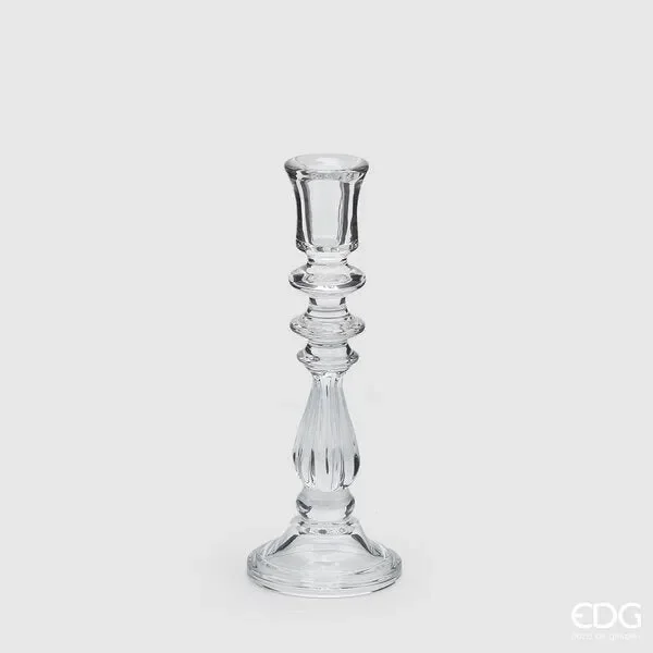 EDG Enzo De Gasperi Portacandela Deco H 27,6 Cm D 10 Cm Natural Trasparente