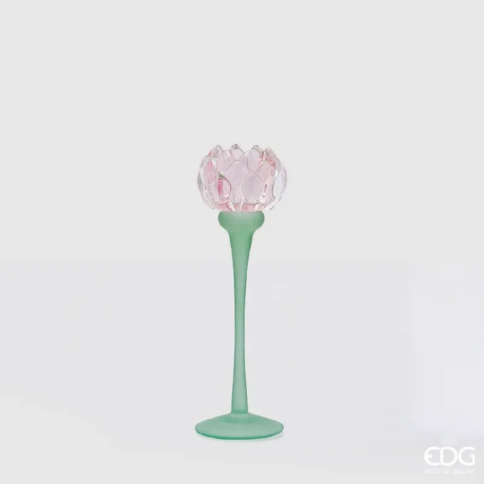EDG Enzo De Gasperi Portacandela Ninfea H20,5 cm Rosa Online