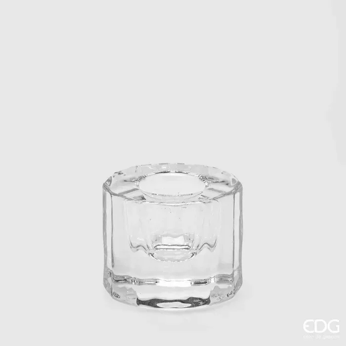 EDG Enzo De Gasperi Portacandela Petite H 4 Cm D 5 Cm Natural Trasparente