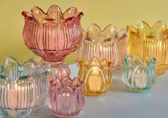 EDG Enzo De Gasperi Portacandela Tulipano Spring H 17,5 Cm D 8 Cm 4 Ass. Multicolor 1 Pz Saldi - immagine 3