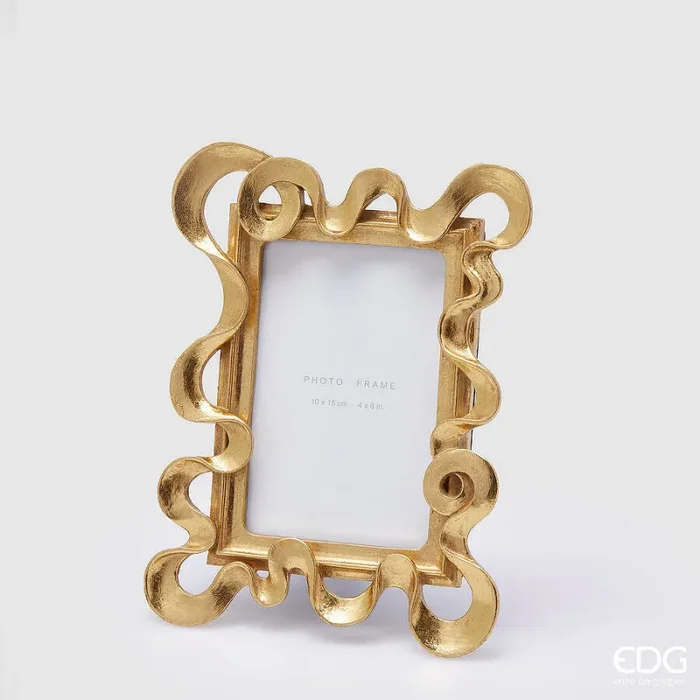 EDG Enzo De Gasperi Portafoto Natale Balze Rettangolare H 23 Cm L 18 Cm Gold In saldo