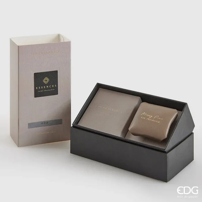 EDG Enzo De Gasperi Profumatore Auto Cuir 10 Ml L 6 Cm L 5,5 Cm Oud Scatola Regalo