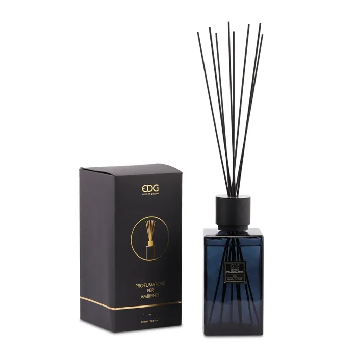 EDG Enzo De Gasperi Profumatore Bottiglia 2200ml Quadrata Satin Bastoncini H27 Oud Fornitura