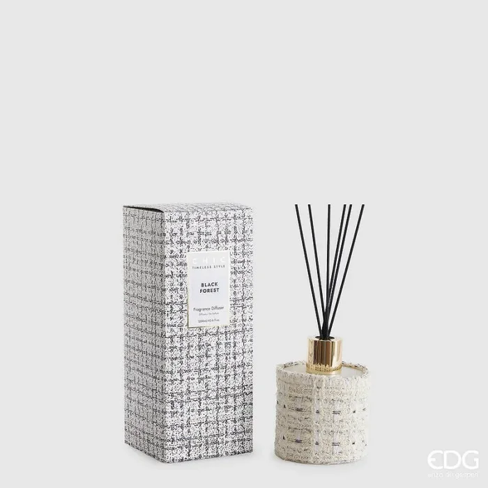EDG Enzo De Gasperi Profumatore Bottiglia Boucle 500 Ml H 14 Cm Black Forest Scatola Regalo