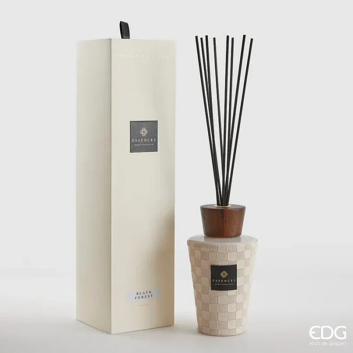 EDG Enzo De Gasperi Profumatore Bottiglia Cuir 1.000 Ml H 22 Cm Black Forest Scatola Regalo