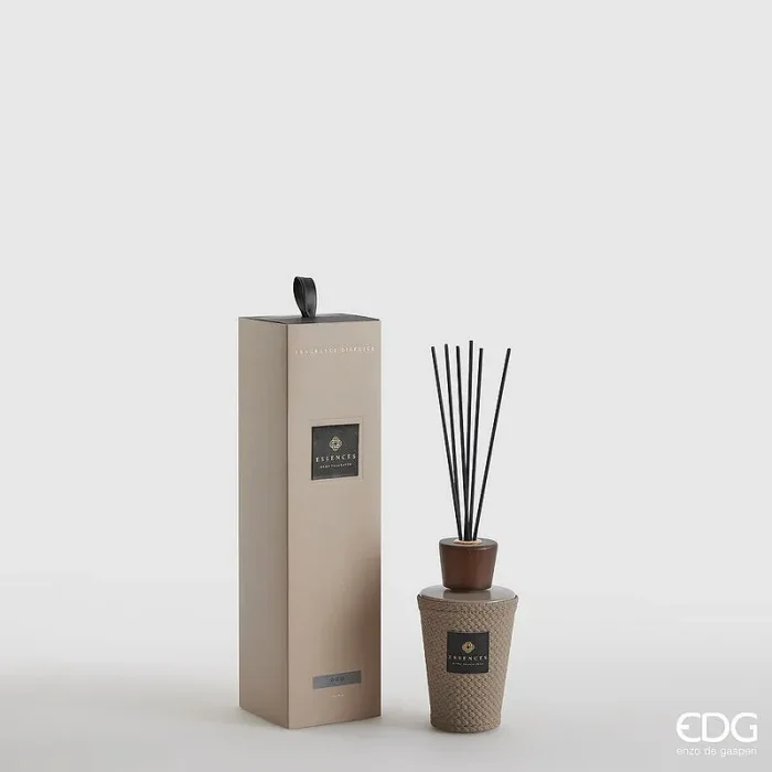 EDG Enzo De Gasperi Profumatore Bottiglia Cuir 150 Ml H 13,5 Cm Oud Scatola Regalo