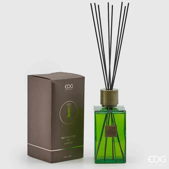 EDG Enzo De Gasperi Profumatore Bottiglia Quadrata 2.200 Ml H 27 Cm Herbal Treasure Scatola Regalo