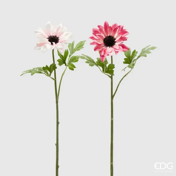 EDG Enzo De Gasperi Ramo Anemone Rex Artificiale H 52 Cm Ass. White Pink 1 Pz Vendita calda
