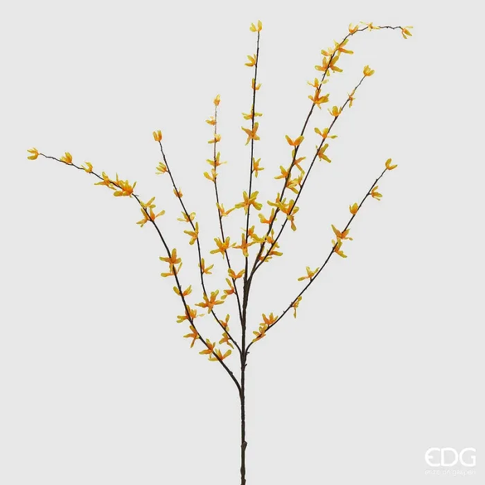 EDG Enzo De Gasperi Ramo Forsitzia Rex 7 Rami Artificiale H 120 Cm Yellow
