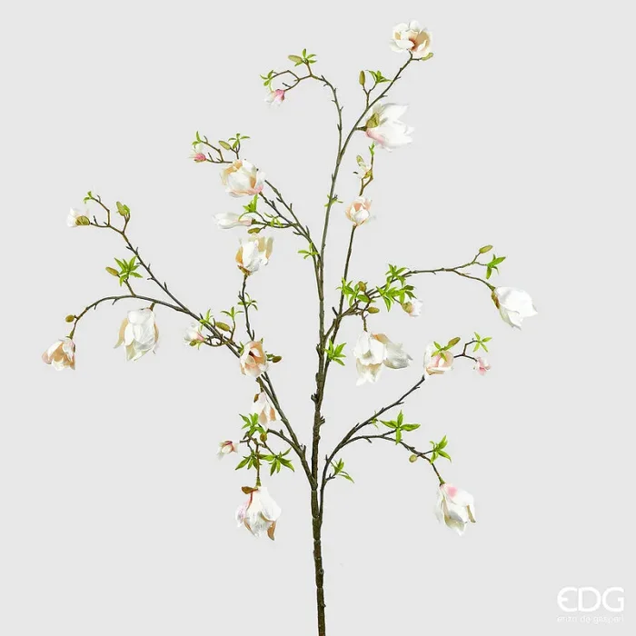 EDG Enzo De Gasperi Ramo Magnolia Jumbo Artificiale H 180 Cm White Pink Sconti