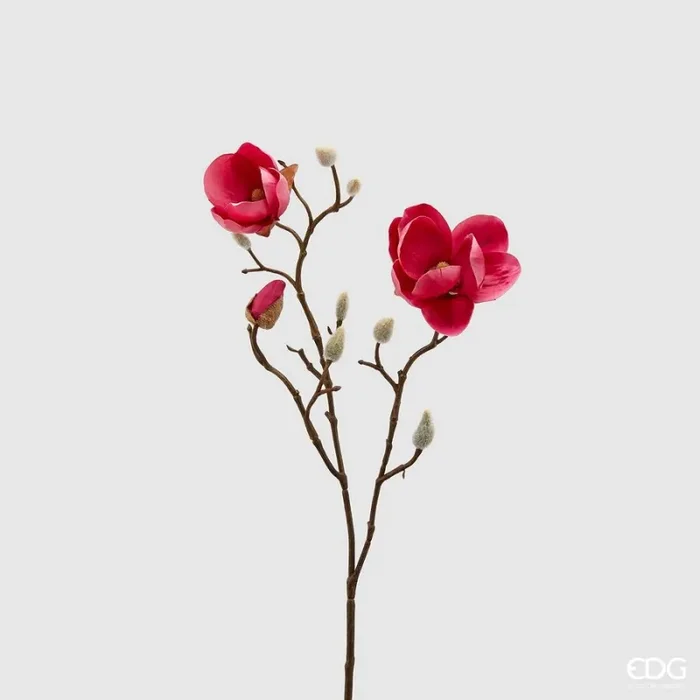 EDG Enzo De Gasperi Ramo Magnolia Stellata Artificiale H 53 Cm Fuchsia