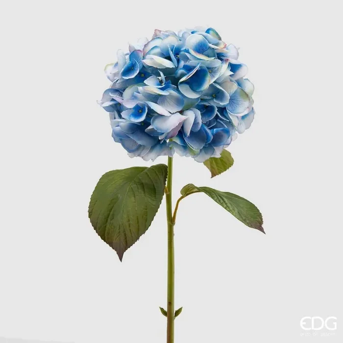 EDG Enzo De Gasperi Ramo Ortensia Dea Artificiale H 74 Cm Light Blue