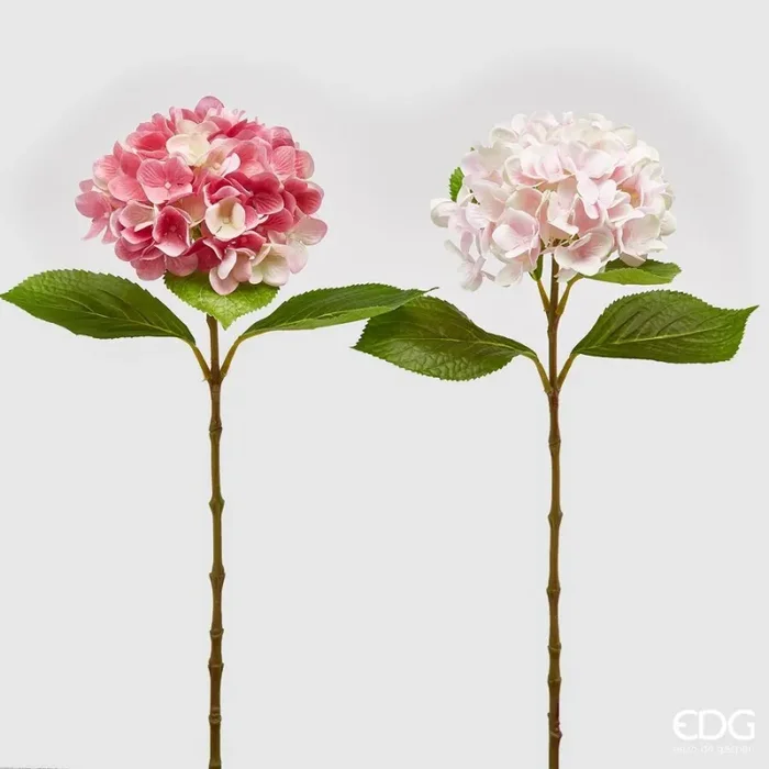 EDG Enzo De Gasperi Ramo Ortensia Nobile Artificiale H 58 Cm Ass. Two Tone Pink 1 Pz