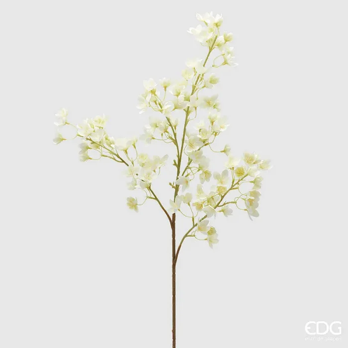 EDG Enzo De Gasperi Ramo Prunus Fiori Artificiale H 95 Cm White