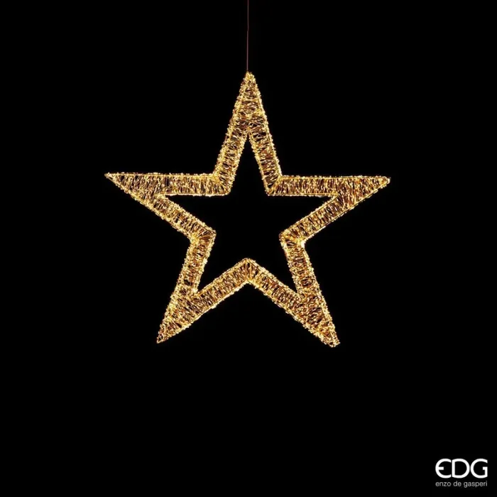 EDG Enzo De Gasperi Stella di Natale Grande MicroLed 3.360 D 50 Cm Cavo 4 Mt Ivory