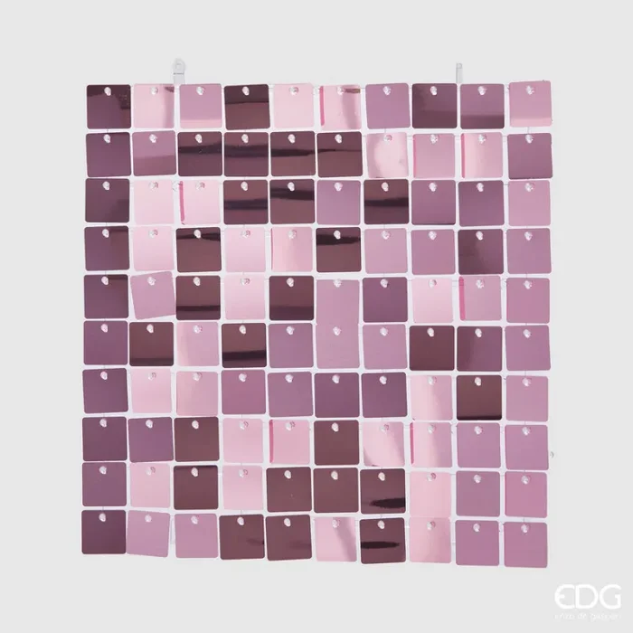 EDG Enzo De Gasperi Tenda Natale Glitter Quadrato 30 x 30 Cm Rose Gold