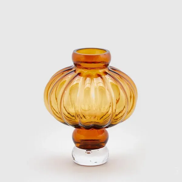 EDG Enzo De Gasperi Vaso Bubble H 23,5 Cm D 19 Cm Amber