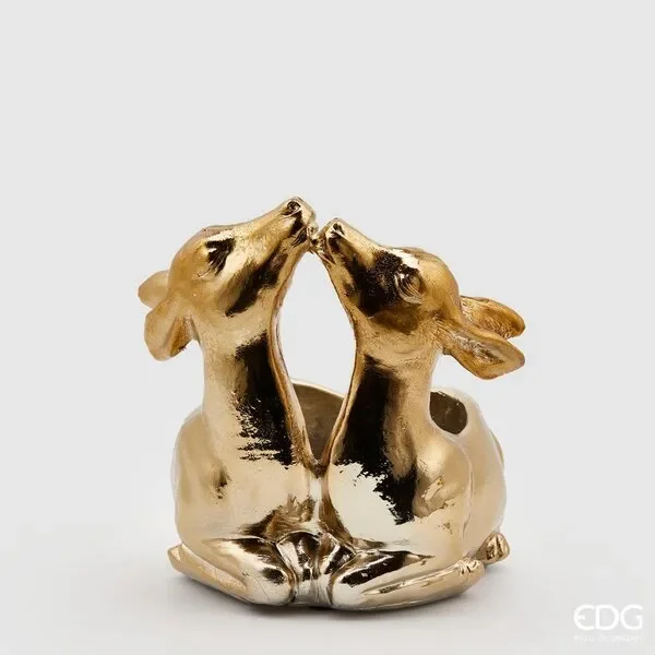 EDG Enzo De Gasperi Vaso Cerbiatto H 27 x 26 x 24 Cm Colore Oro