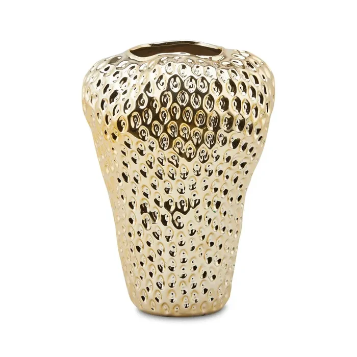 EDG Enzo De Gasperi Vaso Chakra Fragola H 37 Cm D 25 Cm Gold