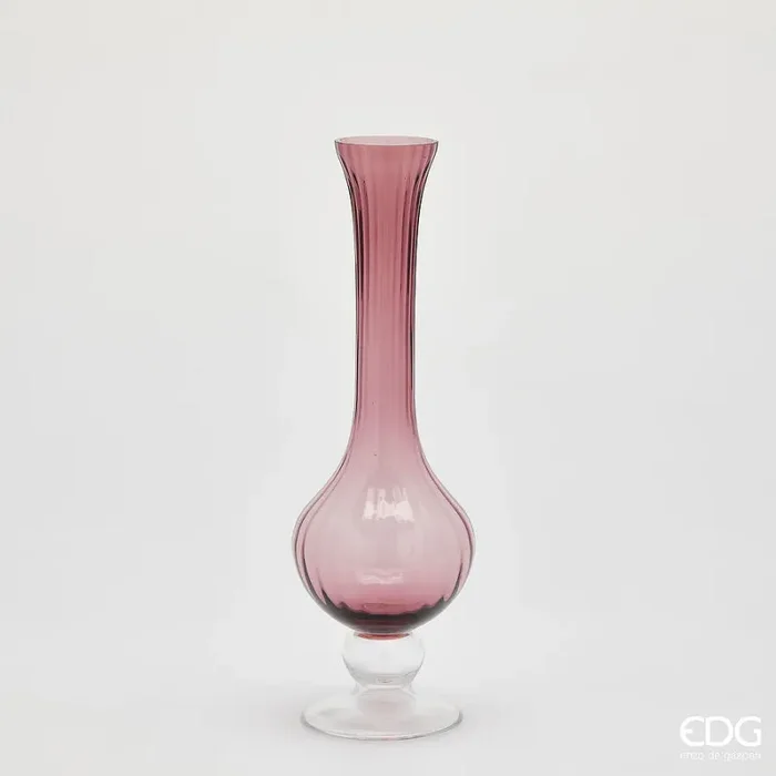 EDG Enzo De Gasperi Vaso Collolungo Righe H 40 Cm D 13 Cm Scatola Regalo Antique Pink Online