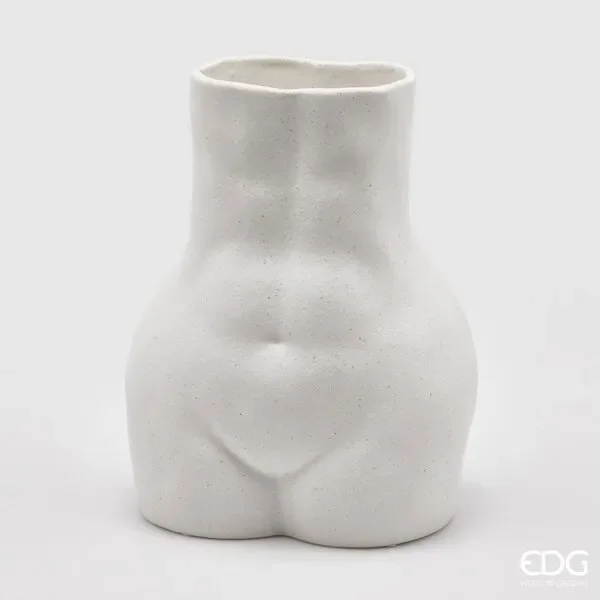 EDG Enzo De Gasperi Vaso Donna H.28x22x16 White Bianco