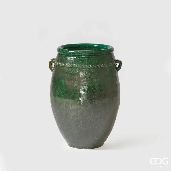 EDG Enzo De Gasperi Vaso Fenice Anfora H 69 Cm D 42 Cm Green Waterproof