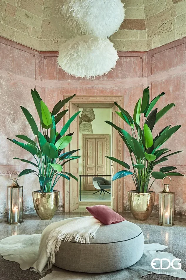 EDG Enzo De Gasperi Vaso Fenice Svasato H 60 Cm D 57 Cm Placcato Oro Waterproof Sconti - immagine 3