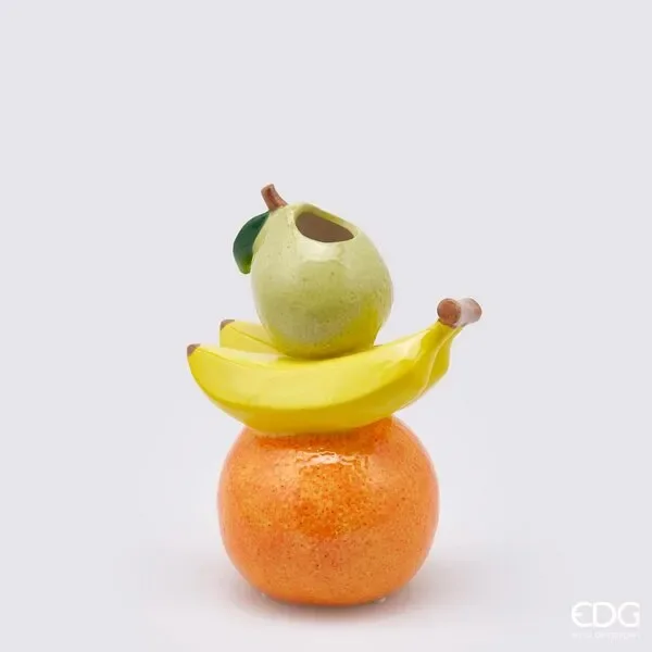 EDG Enzo De Gasperi Vaso FruttaMix H 22 x 15 x 12 Arancia Banane Pera