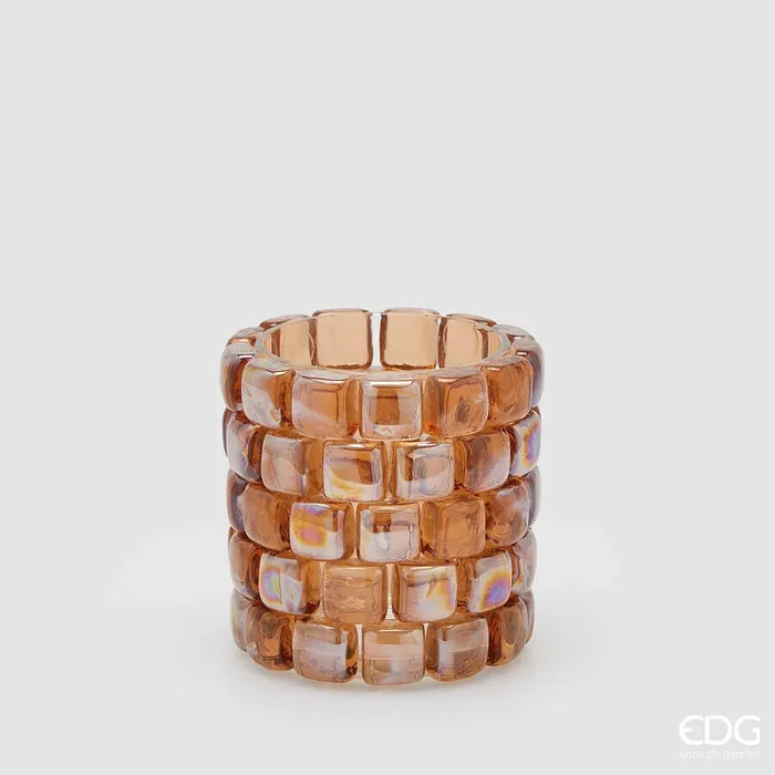 EDG Enzo De Gasperi Vaso Gemme Cilindro H 12,5 Cm D 13 Cm Hazelnut 1 Pz