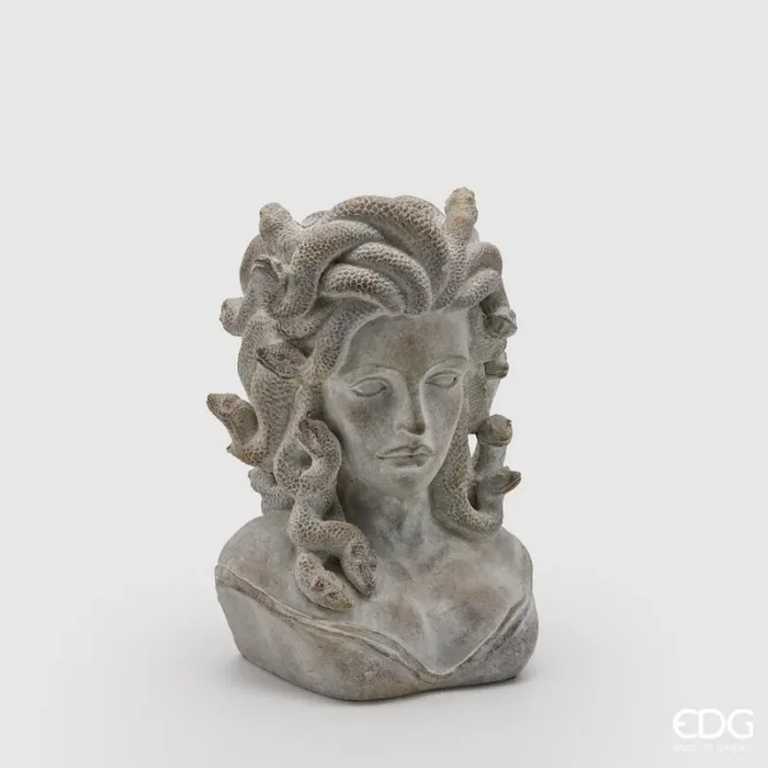 EDG Enzo De Gasperi Vaso in Cemento Medusa H 35 Cm L 25 Cm L 20 Cm Grey Waterproof