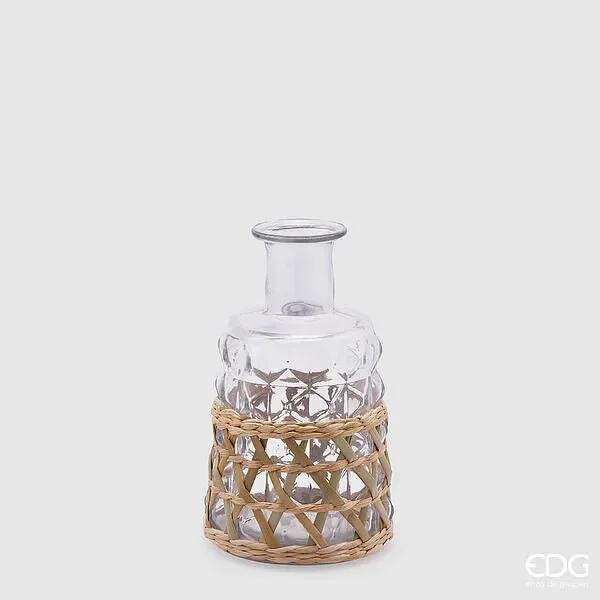 EDG Enzo De Gasperi Vaso Intreccio Svasato H.20 D.13 C4 Natural Trasparente Sconti