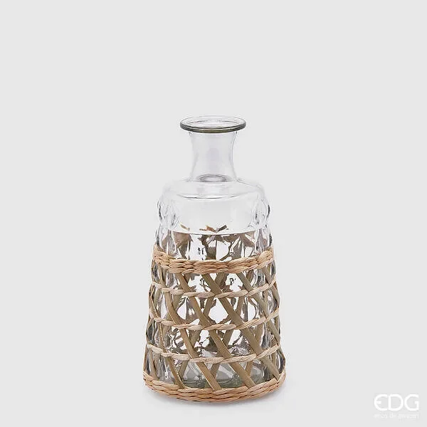 EDG Enzo De Gasperi Vaso Intreccio Svasato H.25 D.13 C4 Natural Trasparente