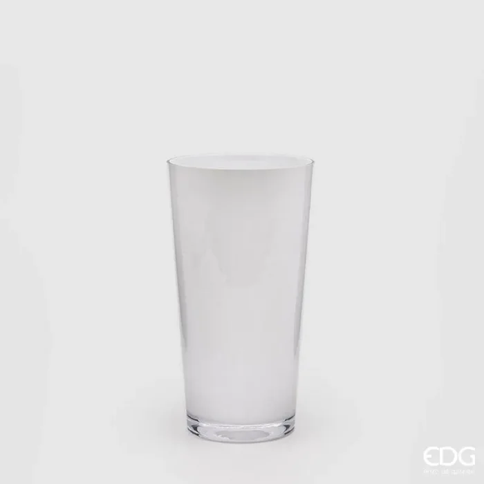 EDG Enzo De Gasperi Vaso Nida Svasato H 32 Cm D 16 Cm L 11 White Fornitura