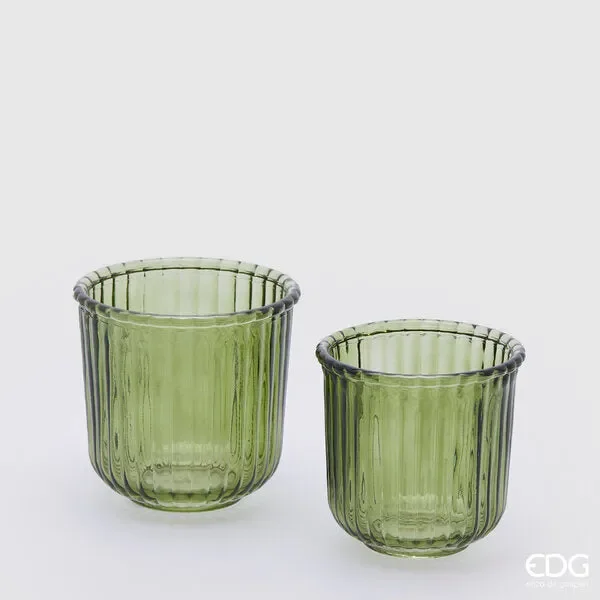 EDG Enzo De Gasperi Vaso Righe 2pz (14h14+12h12) C2 Green