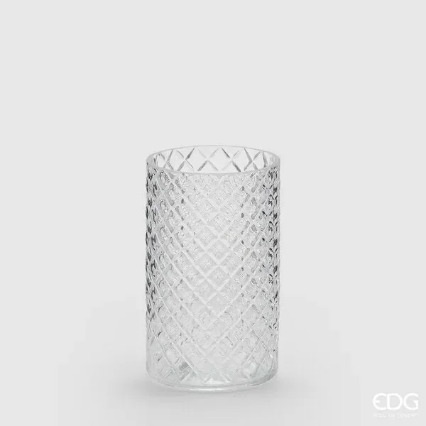 EDG Enzo De Gasperi Vaso Rombi H19 D11 B7 Natural Trasparente