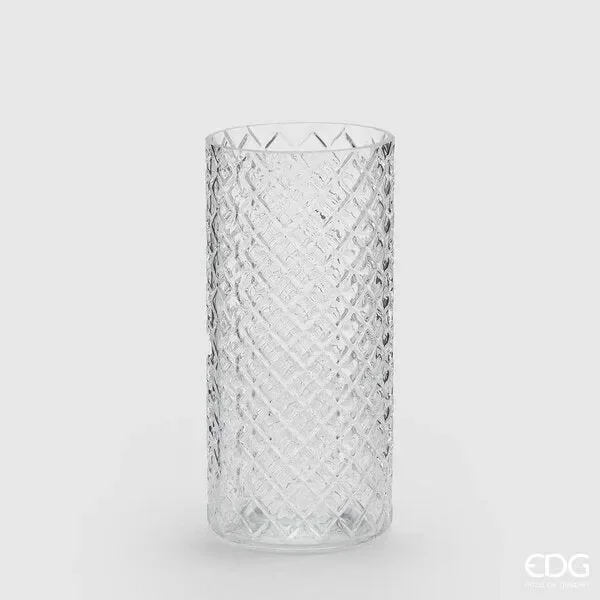 EDG Enzo De Gasperi Vaso Rombi H24 D11 B7 Natural Trasparente In saldo