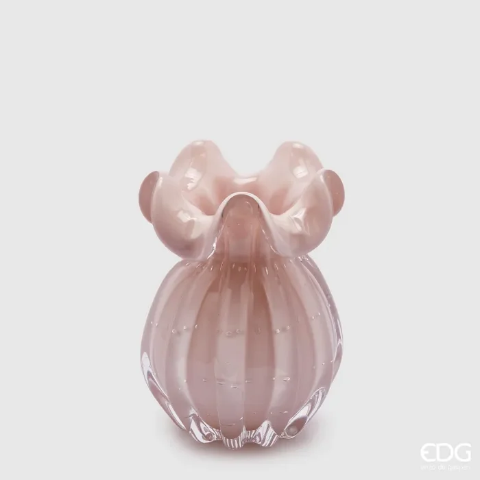 EDG Enzo De Gasperi Vaso Sacchetto H14 D11 cm Rosa Cipria Saldi