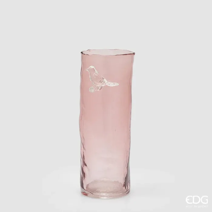 EDG Enzo De Gasperi Vaso Trespolo Cilindro H 27 Cm D 10 Cm Dark Pink