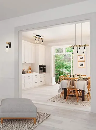 EGLO 32917 – Applique da parete in metallo, Nero/Legno [Classe di efficienza… - immagine 3