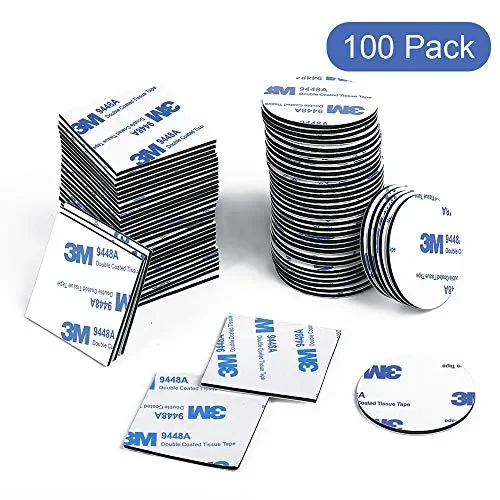 EKKONG Pad Biadesivo, 100 Pezzi nastro biadesivo extra forte, Quadrato e 100