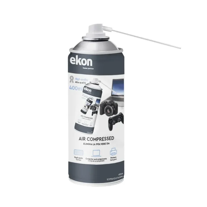 Ekon spray ad aria, spray a gas, gas compresso, 400ml, per tastiere, mouse, laptop, fotocamere, videocamere, MacBook, TV, smart TV, smartphone, tablet Saldi