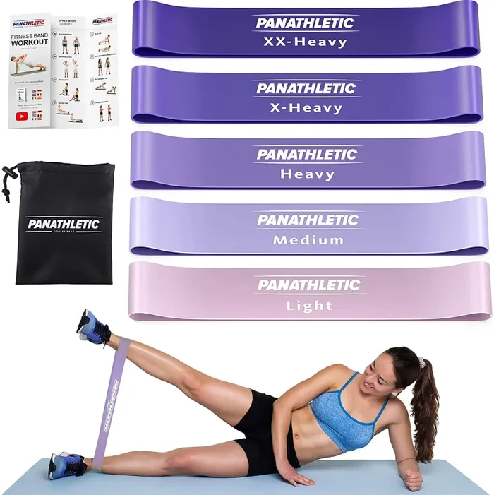 Elastici Fitness, Set di 5 Bande – 5 Livelli di Resistenza, Guida agli Esercizi, eBook in Italiano, Borsa da Trasporto – 5X Elastico Palestra, Fasce Elastiche, Banda Elastica, Fascia per Uomo e Donna