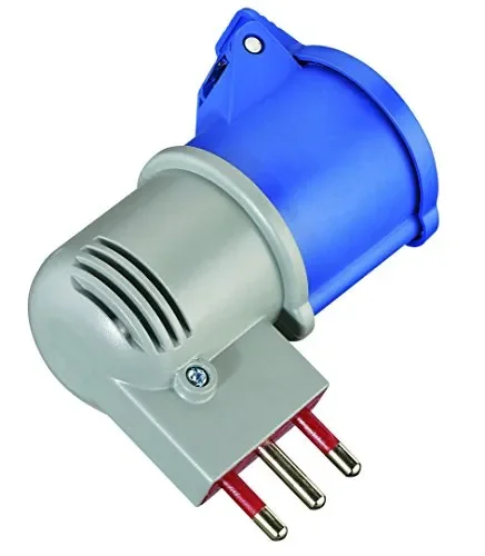 Electraline 80958 Adattatore Spina Italiana Grande 16A Presa Industriale IEC… Moda
